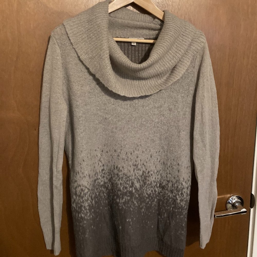 Halogen Ombré Gray Cowl Neck Sweater